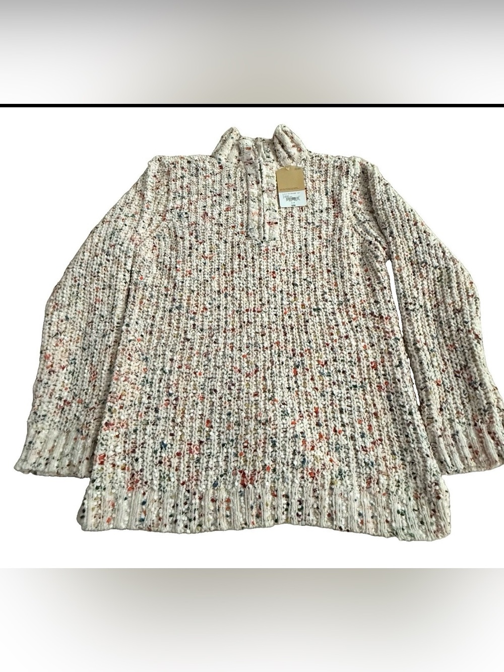 Thereabouts Girls L 14 Confetti Quarter Zip Sweater NWT